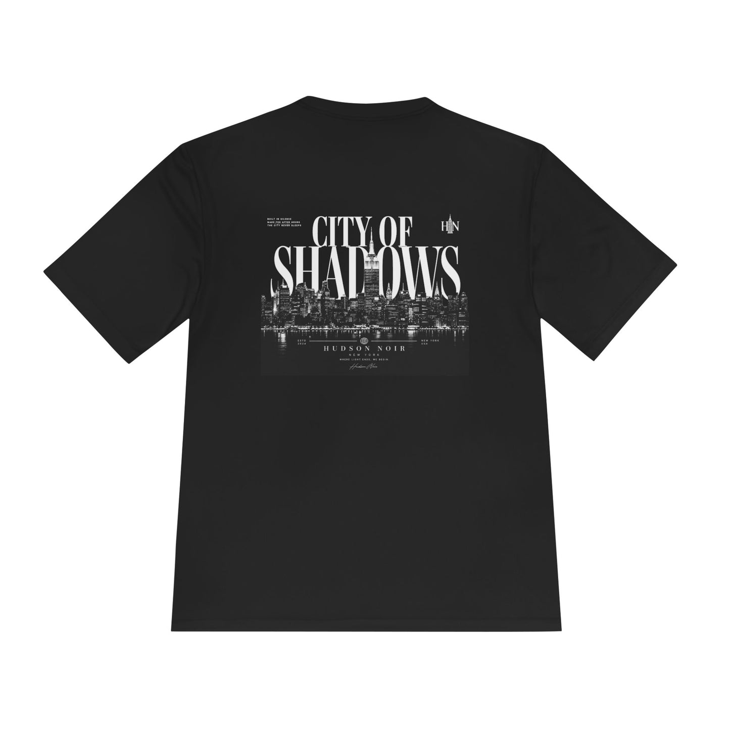 City of Shadows Graphic Tee — Urban Noir "City of Shadows" Logo Shirt